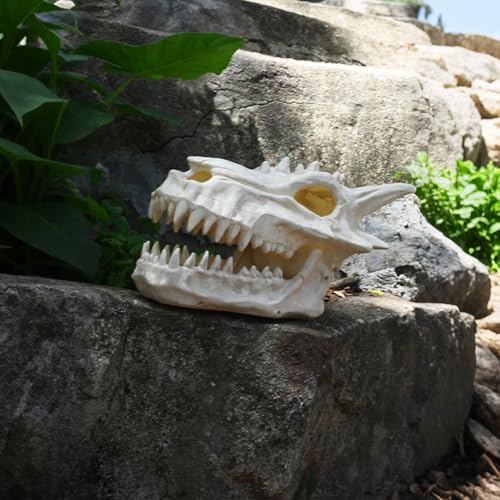 Large LED Dragon Skull Halloween Decoration - Light Up, Indoor Outdoor