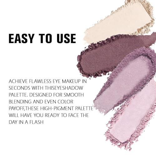 4 Colors Eyeshadow Palette - Vegan Matte Shimmer Neutral Shades - 0.21oz A-02#