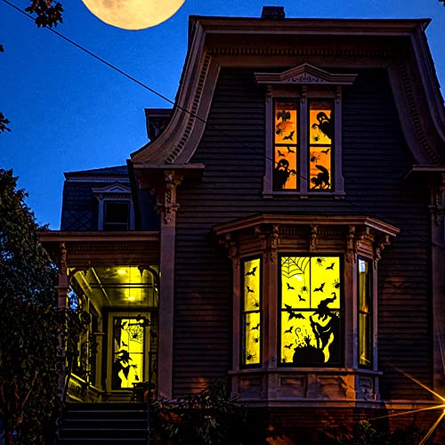 Halloween Window Clings Decorations - Scary Witch Silhouette for Windows - Variation: Witch