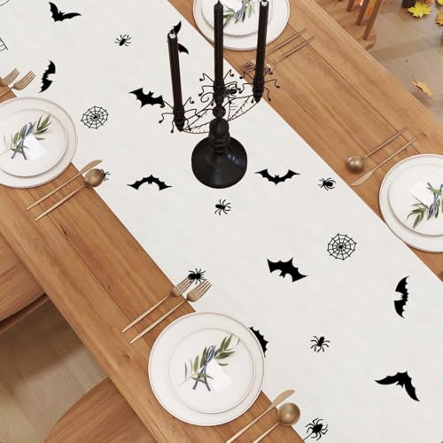 Halloween Table Runner for Home Decor, 13x72 Inches, Reusable Polyester