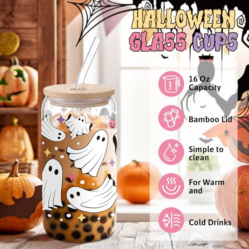 Pink Halloween Boo Gift Basket for Women - 8 Pcs Festive Stuffer Set