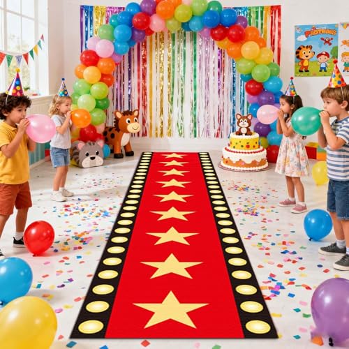 Movie Night Floor Runner Rug 9.8x2Ft Halloween Decor Non-Slip Kitchen Carpet