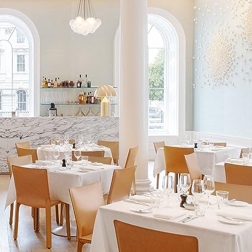 White Rectangle Tablecloth 60x84 Inch - Pack of 4 - Perfect for 4ft Tables - Variation: White / 4PCS 60x84 Inch Rectangle