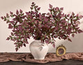 Fall Artificial Floral Stems 36 Inch with Ombre Green & Purple - 6 Pack, Realistic Autumn Decor for Vases and Arrangements