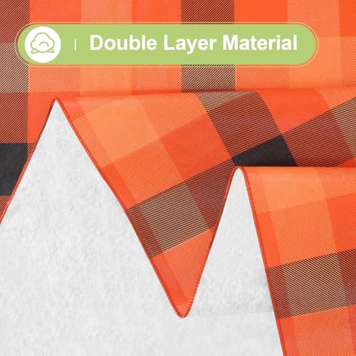 Halloween Vinyl Tablecloth 52x70 Inches with Flannel Backing - Black & Yellow