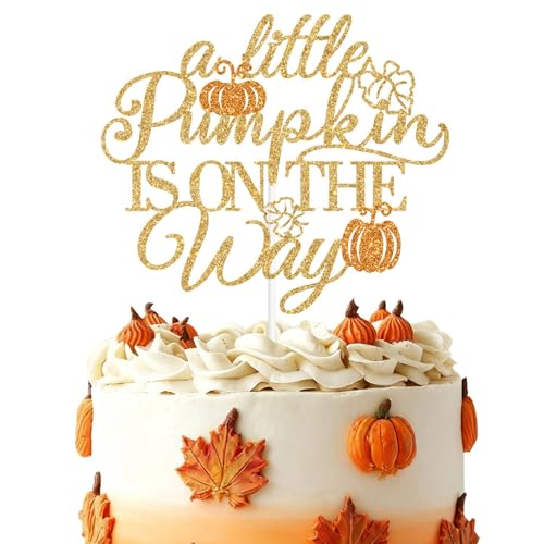 Autumn Pumpkin Baby Shower Cake Topper - Fall Themed Celebration Decoration