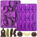 Halloween Silicone Molds 2 Pack for Baking Candy & Decorations, Ghost Skull Pumpkin