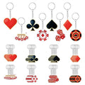 50 Pcs Casino Theme Acrylic Keychains Bulk Party Favors Decorations
