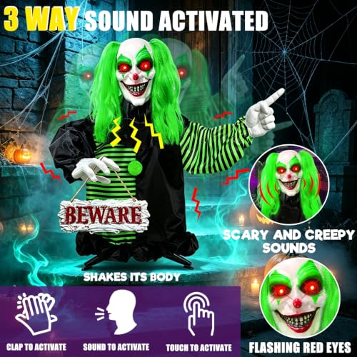 3 Ft Halloween Animatronics Yard Decorations Outdoor Standing Scary