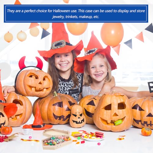 Halloween Coffin Gift Box - Small Wooden Decor for Candy Treats & Themed Events
