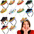 Mini Sombrero Headbands - Classic Fiesta Mexican Party Accessories (12 Pcs) - Variation: Classic