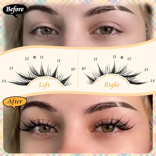 Fox Eye Lash Clusters 180 Pcs C Curl D-Doll Round Spiky Eyelash Extensions