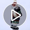 Christmas Ornament Bodybuilder Santa Glass Blown Holiday Decor