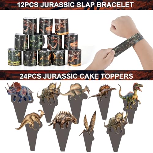 Jurassic Dinosaur Party Favor Set - 320 Pieces for 12 Guests - Dinosaur Theme, Goodie Bags, Decorations & Party Supplies