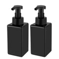 Foaming Soap Dispenser, 22 oz Refillable Pump Bottle Plastic for Liquid Soap, Shampoo, Body Wash, 2 Pcs, Black