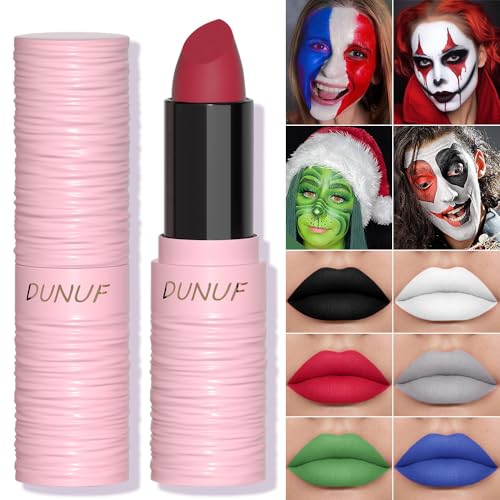 Halloween Red Matte Lipstick & Face Body Paint Stick - Variation 03 Red