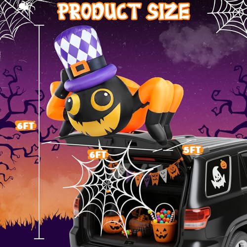 Halloween Inflatable Spider Car Decoration Kit - Spider Variation