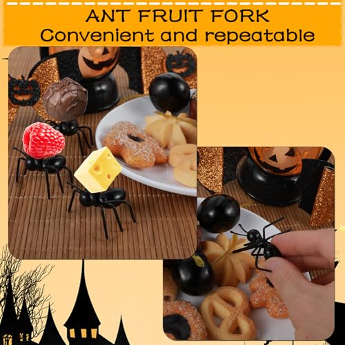 Reusable Ant Toothpicks for Party Decorations - 36 Pack Food-Safe Fruit & Appetizer Picks