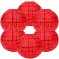 6 Pack Spider Web Paper Lanterns - Halloween Party Decorations for Kids & Events