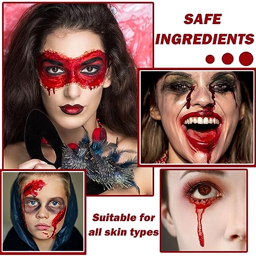 Fake Blood Cream for Halloween and Special Effects Makeup - Washable & Safe