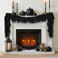 Black 6FT Halloween Norfolk Pine Garland - Indoor Decor, Pack of 1