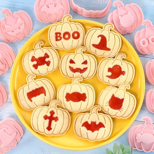 Mini Pumpkin Cookie Cutter Set - Halloween & Dia de los Muertos Faces - Pumpkin-P