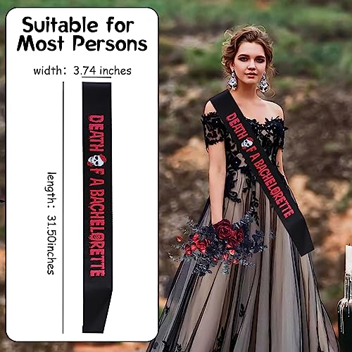 Gothic Bachelorette Sash with Halloween Elements - Death of A Bachelorette