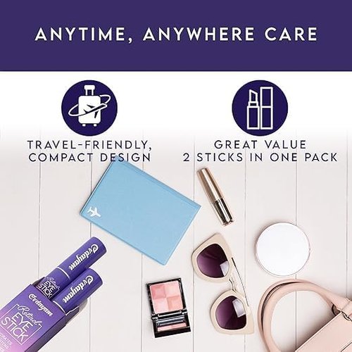 Retinol Eye Stick & Caffeine Under Eye Brightener – Under Eye Balm Stick for Dark Circles, Puffiness, Eye Bags, Wrinkles & Fine Lines, Cooling Under Eye Stick, 2 Pack