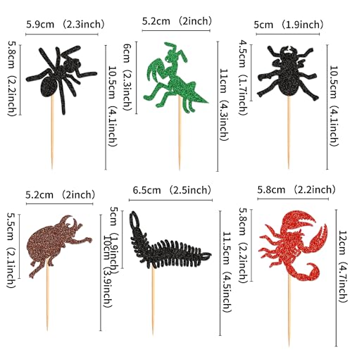 Animal Cupcake Toppers 30 Pack Kids Birthday Party Decorations