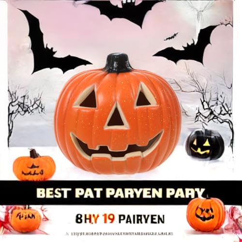 Halloween Pumpkin Lantern - Spooky Indoor Outdoor Jack-o-Lantern Decor