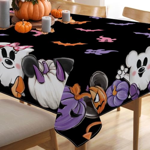 Halloween Ghost Square Tablecloth 60 x 60 Inch - Spooky Party Decor