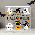 Halloween Ghost Acrylic Ornament Decor - Scary Cute Pumpkin Bat Witches Set