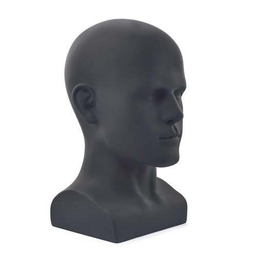 SK-QACD Mannequin Head Male Professional Cosmetology Manikin Head for Display Headset, Headphone, Game Console, Hats, Wigs Jewellery（L90-YH）