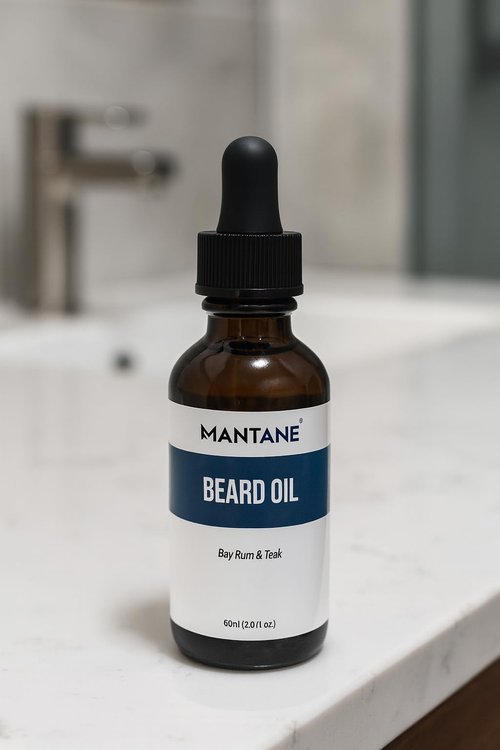 Mantane Beard Oil - Anti-Itch Conditioner & Moisturizer - Premium Crafted Formula inc. Argan, Jojoba & Almond Oils - 2oz