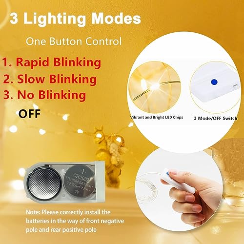 Fairy String Lights 7Ft 20 LED Multi-Color Waterproof Battery Operated - Flash Colorful Variation