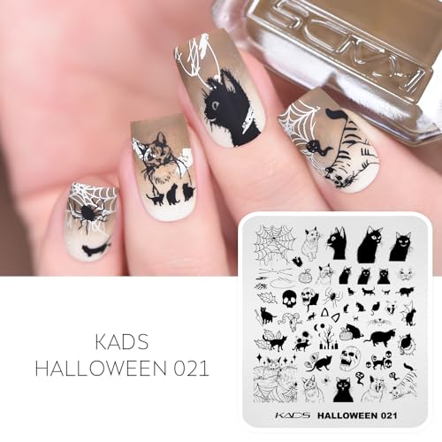 Nail Art Stamping Plates Halloween Pumpkin Skull Ghost Design - Variation 021