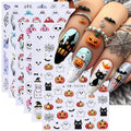 Halloween Nail Stickers Cartoon Ghost-18 Self-Adhesive 6 Sheets for Manicure & DIY Decor