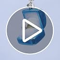 Blue Glass Ring Box Ornament for Christmas Tree Bridal Keepsake Holiday Decor