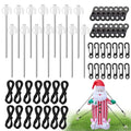 14-Piece Metal Inflatable Stakes Set with Tethers for Yard Decorations