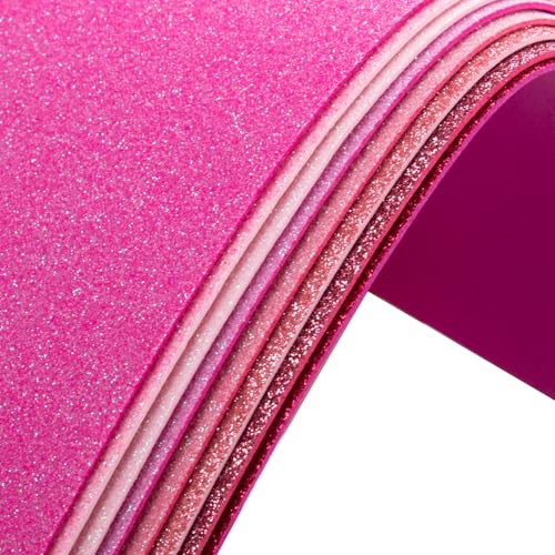 8 Pack Glitter Foam Sheets - Pink 8 x 12 Inch Craft Sheets - Variation of THIS listing