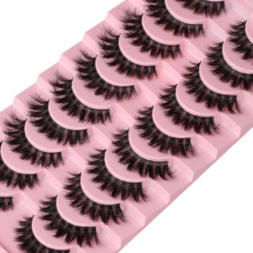 False Eyelashes Strips U2 (6-13mm) - Wispy Fluffy Cat Eye Lashes for Daily Makeup