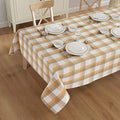 Rectangle Cotton Table Cover - Orange Tartan 60 x 104 Inches - Kitchen & Dining