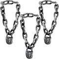 Halloween Prison Chain Props with Lock - 3 Pack Fake Plastic Chains for Haunted House & Costume