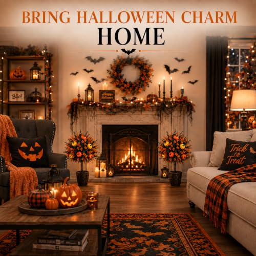 Halloween Artificial Flowers with Pumpkin for Outdoors - Fall Decor - Variation of Halloween-a