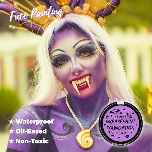 Light Purple Oil-Based Face & Body Painting Foundation for Halloween Cosplay
