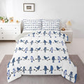 Kids Bedding Set Full - Multi 6 Piece Boho Floral Animal Print Comforter