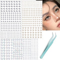 Resin Face Gems Set with Clear, Pearl, AB Rhinestones – Self-Adhesive Makeup & DIY Crafts (660pcs, 4 Sizes) - Variation: Clear + AB + Pearl