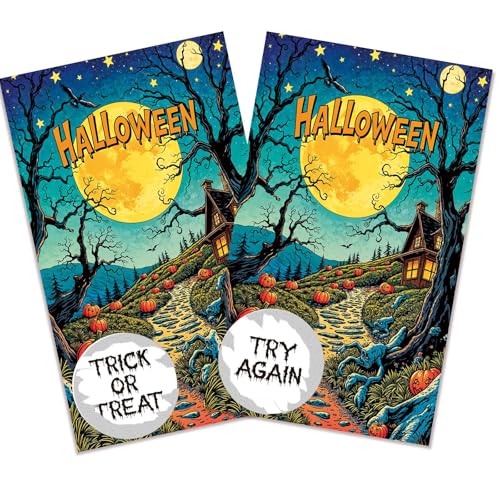 Halloween Scratch Off Cards 50 Pack - Spooky Party Game for Halloween Weddings, Baby Showers & Birthdays - Variation: Halloween 3