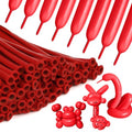Long Balloons Red - 260 Pack for Party Decorations & Balloon Arch - Variation: Red