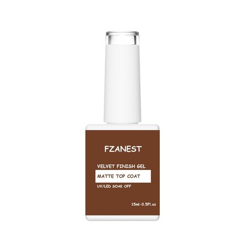 FZANEST Gel Nail Polish - Matte Top Coat for Long-Lasting Velvet Finish | 0.51 Fl Oz